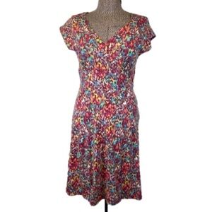 Royal Robbins Cotton Dress Jersey Knit Stretch Rainbow Althleisure Med Gorpcore